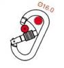 KONG OVAL STEEL CLASSIC SL MOSCHETTONE OVALE IN ACCIAIO ZINCATO  CON GHIERA A VITE